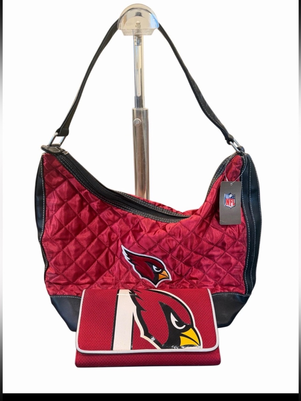 Arizona Cardinals Quilted Red Shoulder Bag with Tags